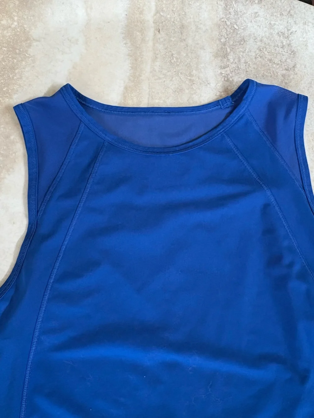 Lululemon Royal Blue Sleeveless Workout Tank Top Size 6